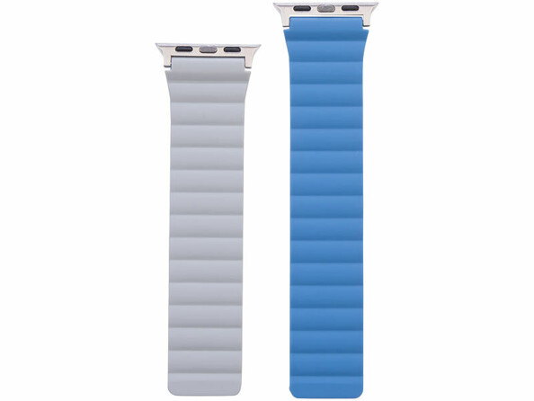 Bracelet pour Apple Watch 38/40/41 mm - coloris bleu / gris clair