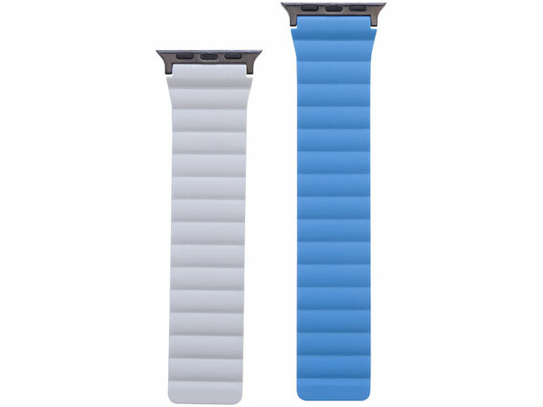 Bracelet pour Apple Watch 42/44/45/49 mm - coloris bleu / gris clair