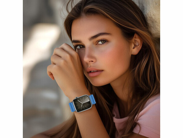 Bracelet pour Apple Watch 42/44/45/49 mm - coloris bleu / gris clair