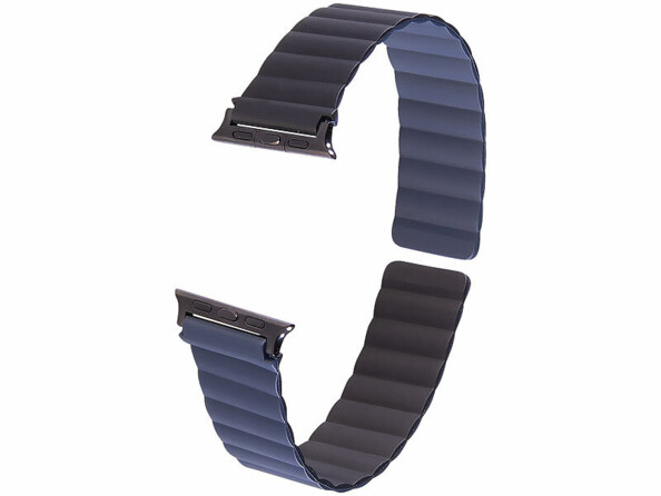 Bracelet pour Apple Watch 38/40/41 mm - coloris noir / bleu foncé