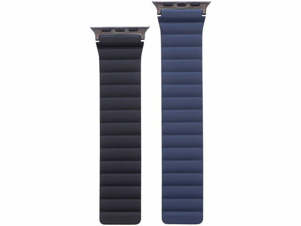 Bracelet pour Apple Watch 38/40/41 mm - coloris noir / bleu foncé