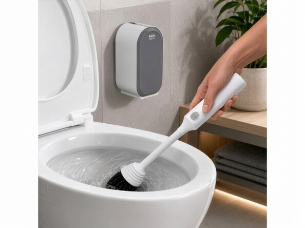 Brosse WC électrique rechargeable avec support mural