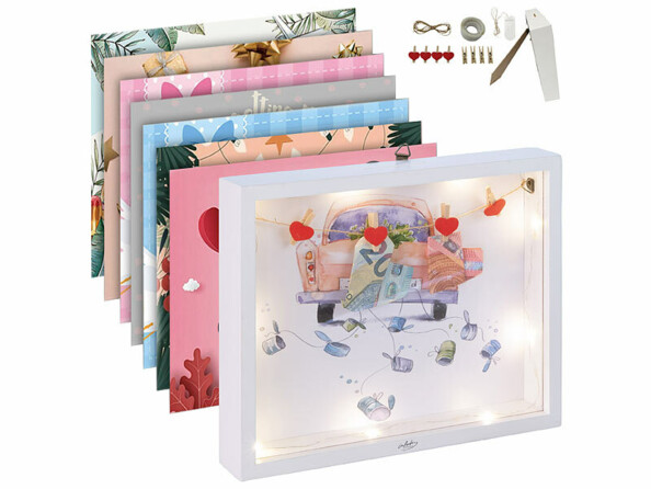 Cadre photo 3D et tirelire décorative