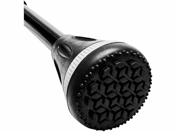 zoom sur patin antidérapant de la canne de marche pliable