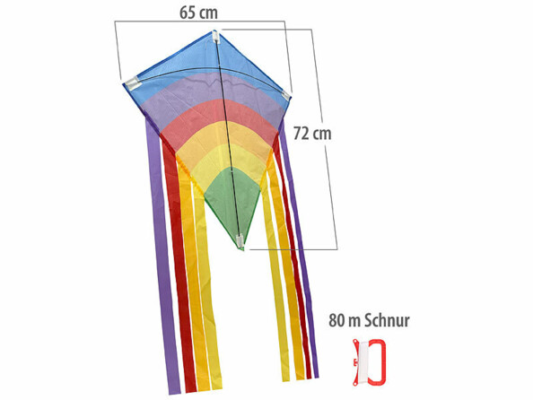 Cerf-volant monoligne arc-en-ciel