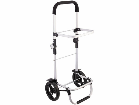 vue du chassis en aluminium du chariot de course pliable