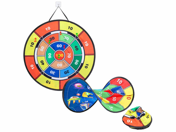 Cible double face à scratch pliable Ø 72 cm