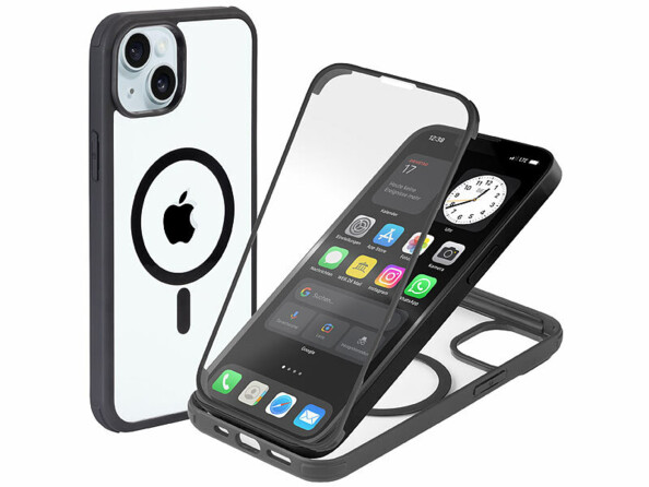 Coque antichoc intégrale 360° pour iPhone 15 compatible MagSafe