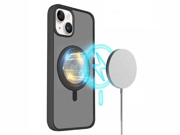 Coque antichoc pour iPhone 15 compatible MagSafe avec support 360°