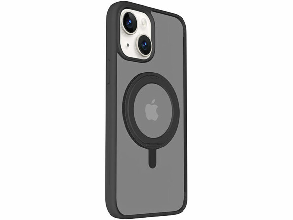 Coque antichoc pour iPhone 15 compatible MagSafe avec support 360°