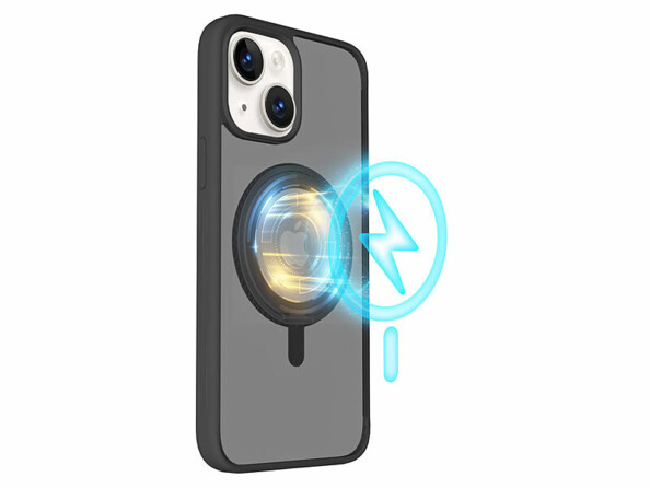 Coque antichoc pour iPhone 15 compatible MagSafe avec support 360°