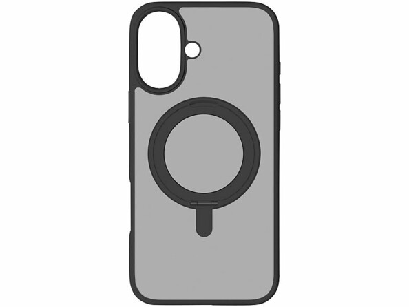 Coque antichoc pour iPhone 16 compatible MagSafe avec support 360°