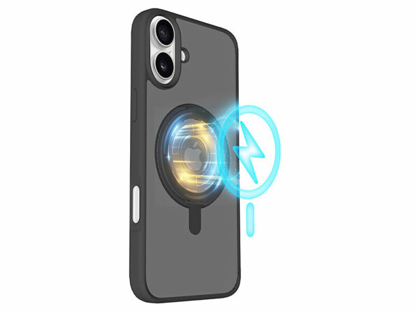 Coque antichoc pour iPhone 16 Plus compatible MagSafe avec support 360°