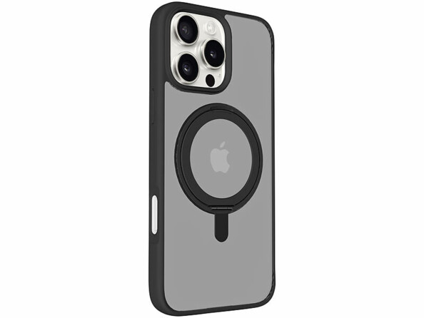 Coque antichoc pour iPhone 16 Pro Max compatible MagSafe avec support 360°