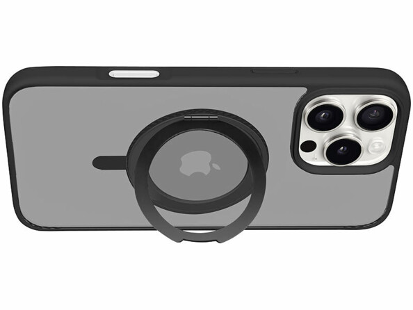 Coque antichoc pour iPhone 16 Pro Max compatible MagSafe avec support 360°
