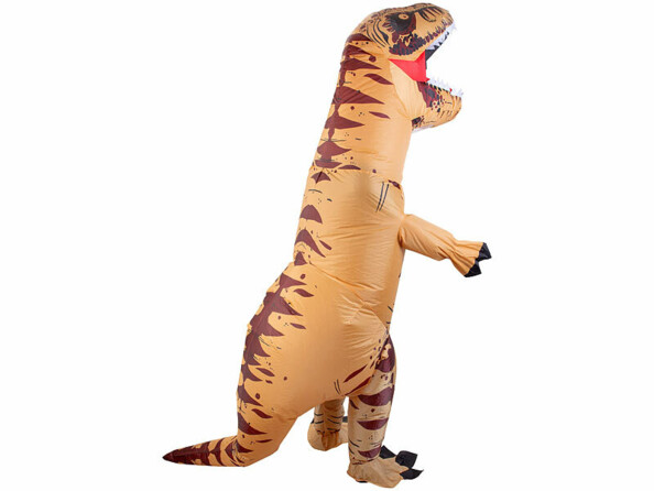 costume de tyrannosaure gonflable vue arrière