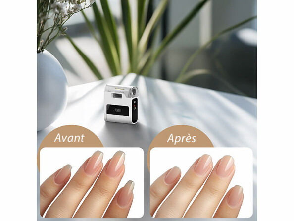 Coupe-ongles et polissoir électrique avant après