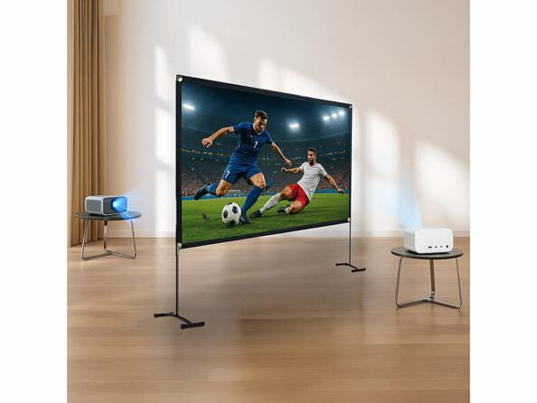 Écran de projection intérieur enroulable 305 cm / 120" avec support