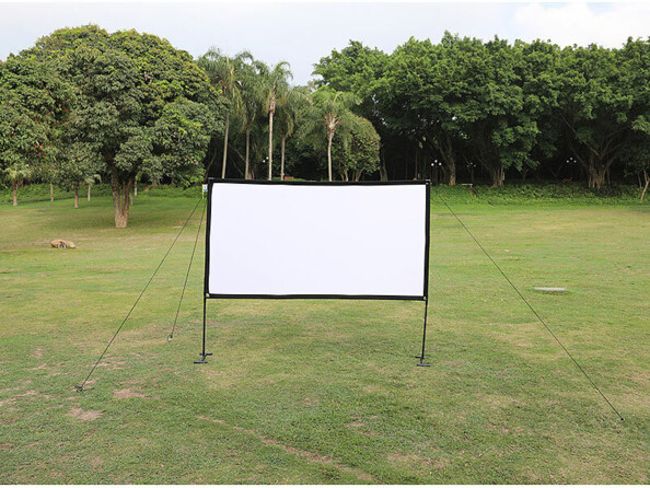 Écran de projection outdoor enroulable 305 cm / 120" avec support