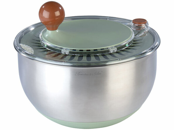 Essoreuse à salade 4,7 L avec saladier en acier inoxydable