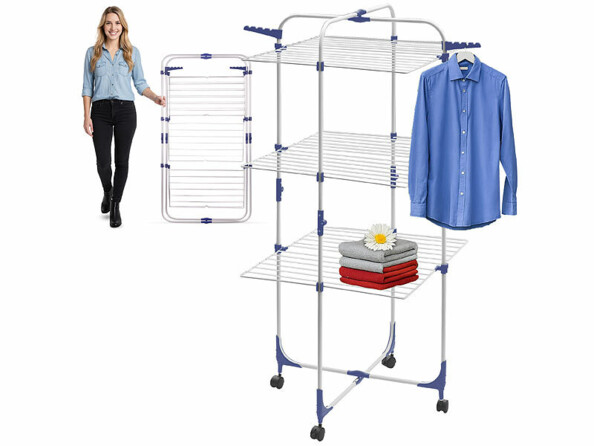 Étendoir à Linge Jouet En Bois Bigjigs Toys - 9 Pièces, Hauteur 60 Cm, Pour Enfants 3 Ans Et Plus