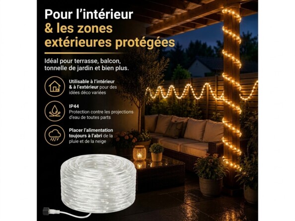 Guirlande lumineuse télécommandée 400 LED avec intensité variable – 20 m