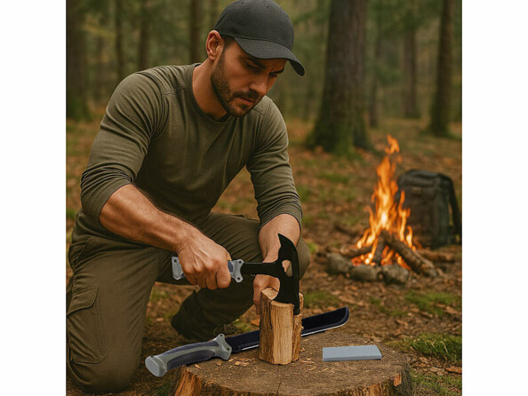 Kit survie hache couteau machette pierre à feu