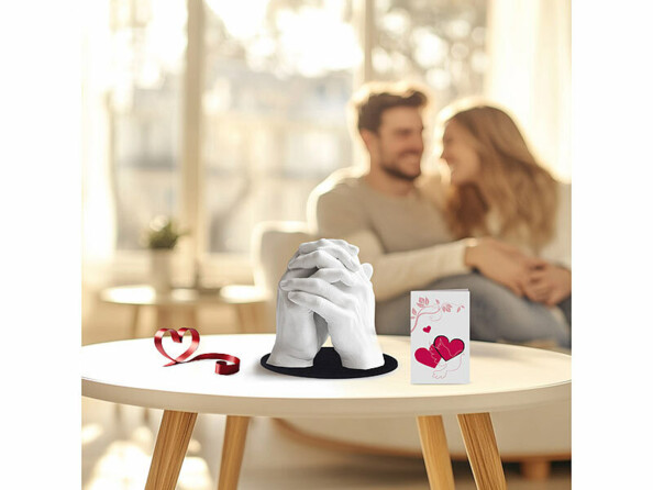 moulage de mains couple saint valentin