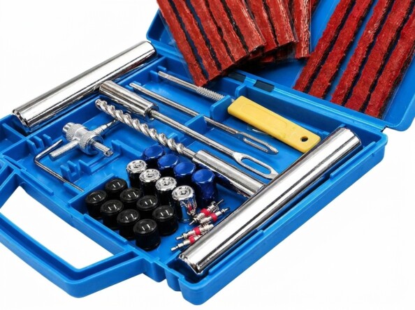 Mallette bleue du kit de réparation AGT ouverte vue de dessus