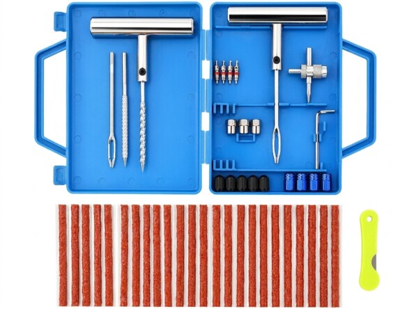 Kit de réparation pneus 53 pièces AGT dans sa mallette bleue