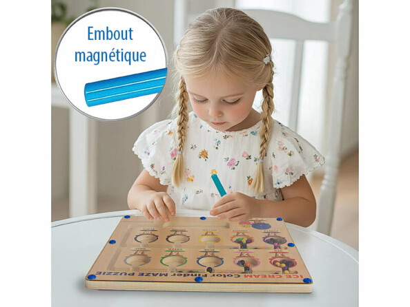 Labyrinthe magnétique anglais "glaces" pour enfants