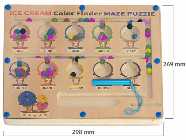 Labyrinthe magnétique anglais "glaces" pour enfants