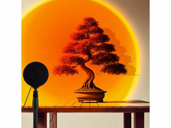 Lampe coucher de soleil LED RVB télécommandée