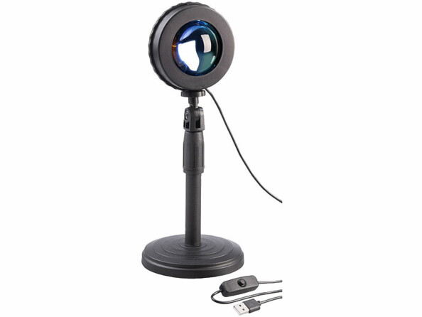 Lampe coucher de soleil LED RVB télécommandée
