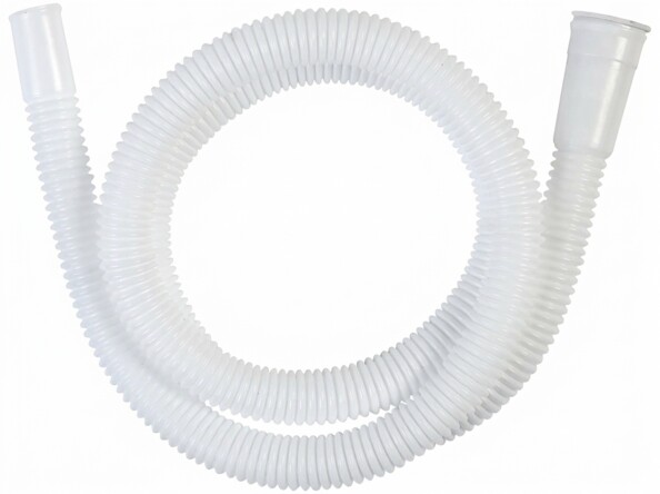 Tuyau de vidange cannelé blanc enroulé, accessoire du bac à shampoing gonflable Pearl