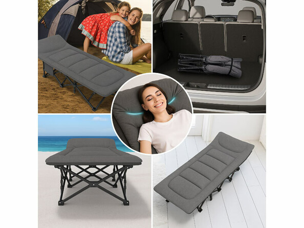 Lit de bivouac pliable 190 x 68 cm