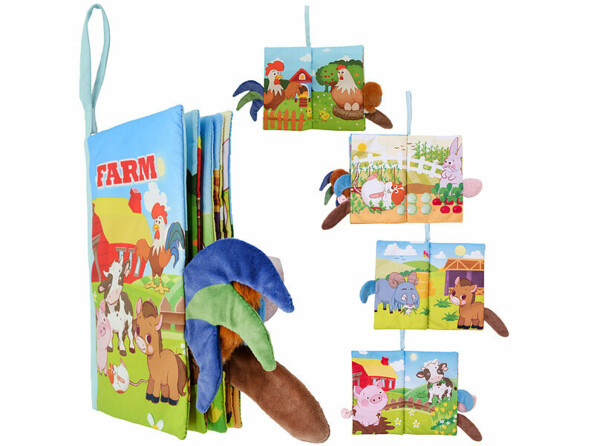 Livre déveil en tissu bébé "La ferme"