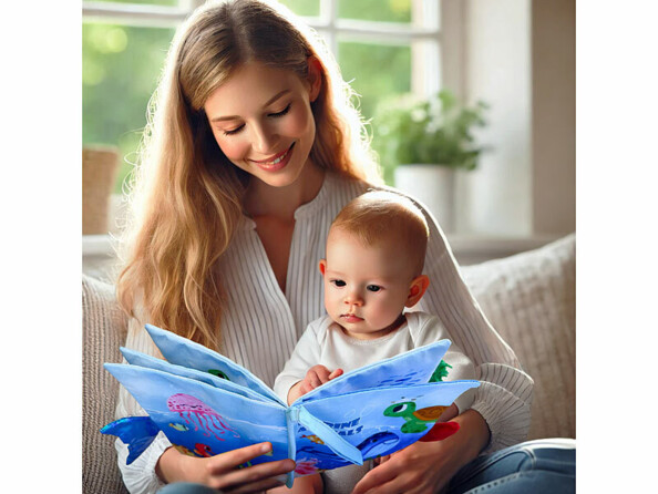 Livre sensoriel en tissu bébé "La mer"
