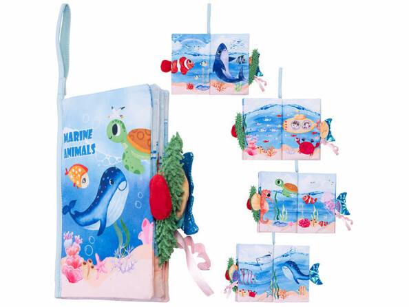 Livre d'éveil en tissu bébé "La mer"