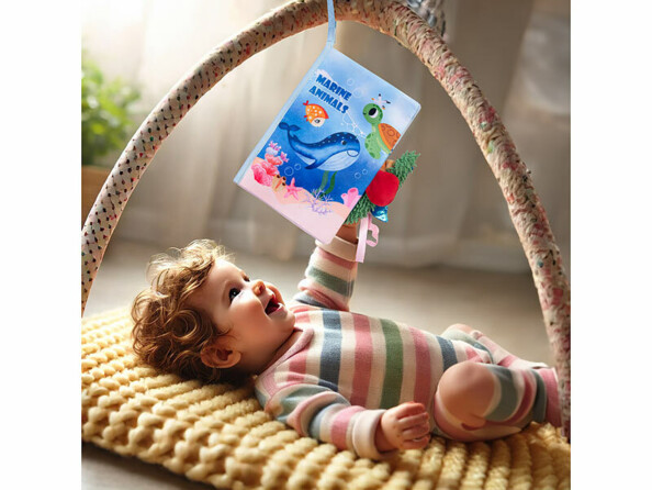 Livre d'éveil en tissu bébé "La mer"
