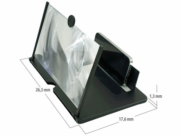 Loupe écran agrandissant pour smartphone 12" - coloris noir
