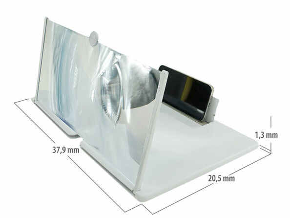 Loupe écran agrandissant pour smartphone 18" coloris blanc