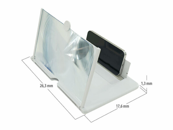 Loupe écran grossissant pour smartphone 12" - coloris blanc