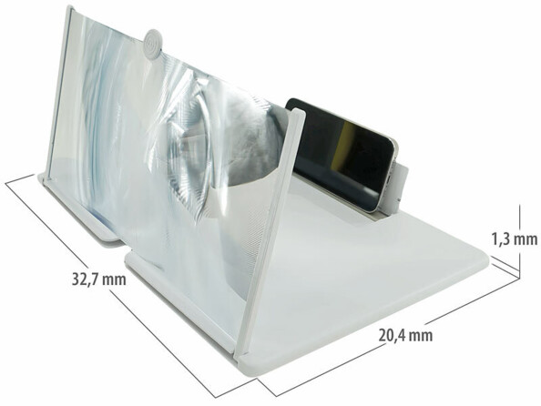 Loupe écran agrandissant pour smartphone 16" coloris blanc