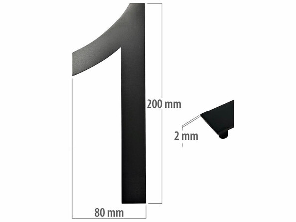 Numéro de maison en métal "1"
