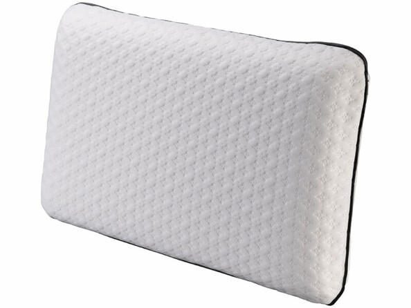 Oreiller hypoallergénique en mousse à mémoire de forme pour enfant vu de côté