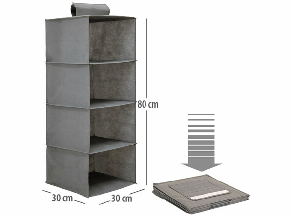 Casiers de penderie à suspendre avec 4 compartiments