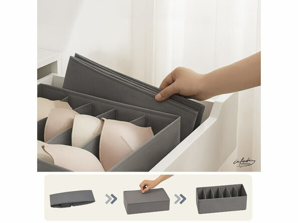 8 organiseurs de rangement compartimentés pour tiroir