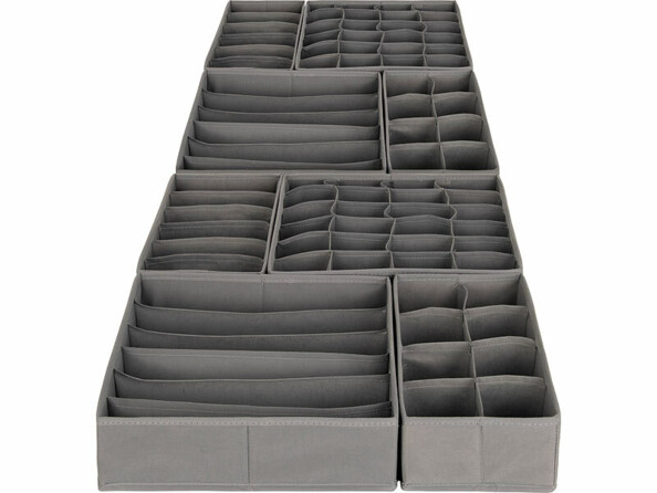 8 organiseurs de rangement en tissu avec compartiments