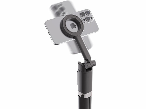 zoom sur tête perche à selfie et trépied magsafe